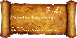 Peleskei Laurencia névjegykártya